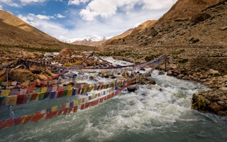 Mountain stream in India, Ladakh